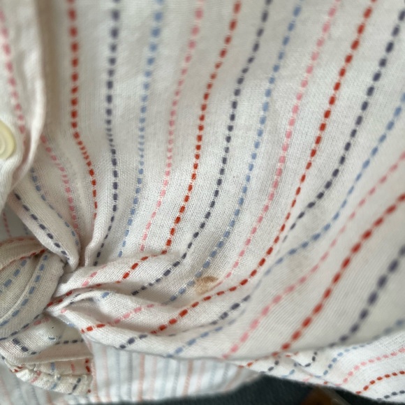 Madewell Courier Shirt in Stitched Rainbow Stripe XXS - Picture 7 of 7